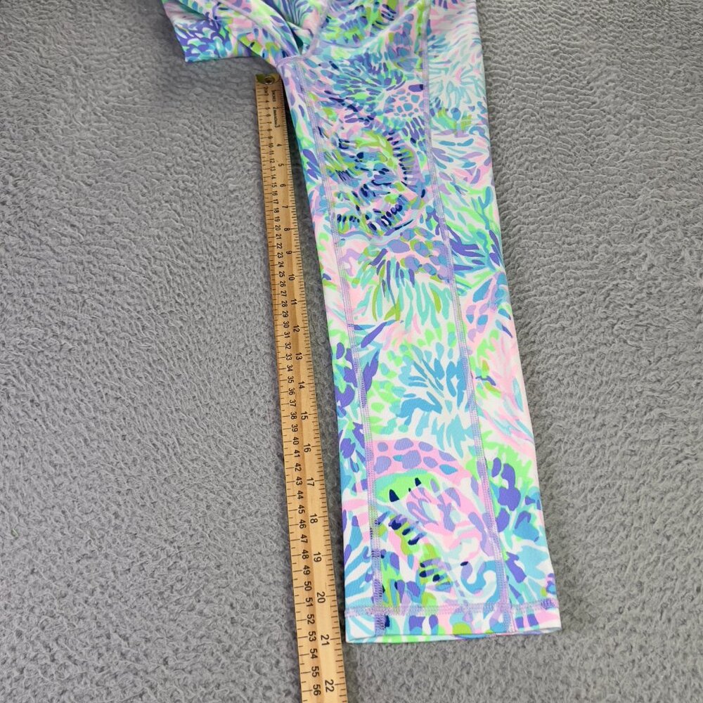 Lilly Pulitzer Luxletic Leggings Womens XS UPF 50+ Weekender 21" High Rise Crop - Picture 9 of 9